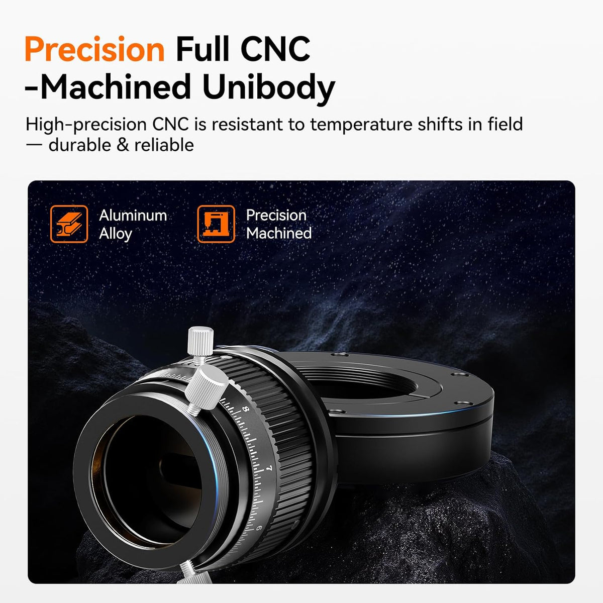 Svbony SV238 OAG (Off-Axis Guider), 8 * 14mm Prisma Groot, 12,5 mm Bodydikte CNC geleidescoop, Dual Helical Focuser Telescoopaccessoire, met M54, M48, M42-adapter, voor Astronomiefotografie