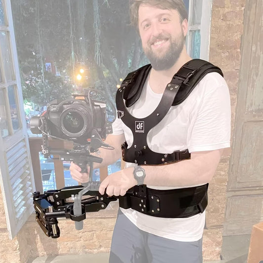DF DIGITALFOTO Thanos Pro C3II Gimbal Ondersteuningsvest Steadicam Systeem met Hoekaanpassingsadapter, Compatibel met DJI RS4/RS2/RSC2/RS3/RS3PRO ZHIYUN Crane 3S/FeiyuTech Laadvermogen 5-12,5kg
