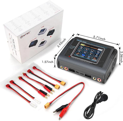 Lipo Balance Oplader – RC Oplader – Batterijlader – Acculader – Balanslader – Veilig Laden – Dubbel Kanaal 10A – 150W AC / 240W DC – Compatibel XT60 Deans Tamiya