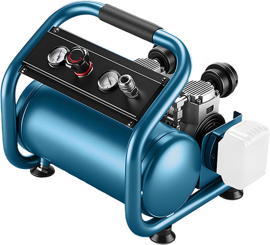 Accucompressor – Persluchtcompressor – Kleine Compressor – Luchtcompressor – Draagbare Compressor – 7,5 Bar Werkdruk – 9 Liter Gasflescapaciteit