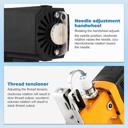 Elektrische Zaknaaimachine – Zakkensluitmachine – Tasnaaimachine – Verpakkingsmachine – Handheld Naaimachine – Instelbare Steeklengte 5-10 Mm – Automatisch En Handmatig Draadafsnijden