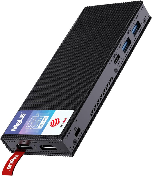 Mini PC – Mini Computer – Mini Desktop – Pocket PC – Compact PC – Intel N100 Quad-Core – 8GB RAM 256GB SSD – Dubbele HDMI-uitgang – USB-C PD3.0