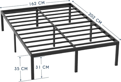 Dreamzie Bedframe 160x200 met Lattenbodem - Lattenbodem 160x200 met Poten - Hoogte van 35 cm - Stevige Structuur, Eenvoudige Montage en Opbergruimte