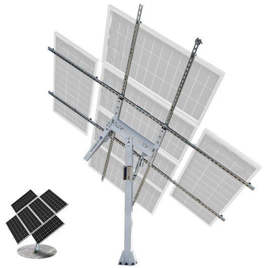 zonnepaneelhouder – zonnetracker – solar bevestiging – montageset – zonnepaneelsteun – Twee-Assige Rotatie 270° – 40% Meer Energieopbrengst