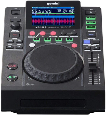 CD- en USB MIDI-mediaspeler – DJ Mediaspeler – USB Mediaspeler – CD-Speler – MIDI-Controller – Zwart – 4,3 Inch Full-Colour Display – 24-Bit/192 kHz Geluidskaart