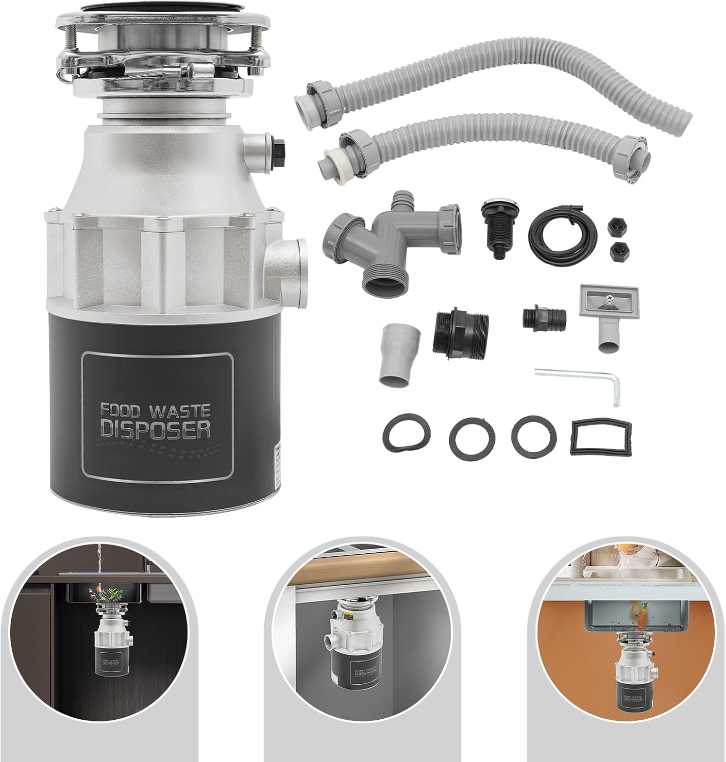 Afvalvermaler – Keukenafvalverwijderaar – Keukenafvalverkleiner – Afvalverwerker – Voedselafvalmolen – Krachtige 560 W Motor – 3600 RPM Snelheid