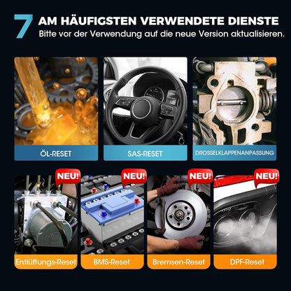 OBD2 Diagnoseapparaat – Autoscanner – Foutcodelezer – Diagnose Tool – Auto Diagnosescanner – 7 Service Resetten – Wifi Met Levenslange Updates