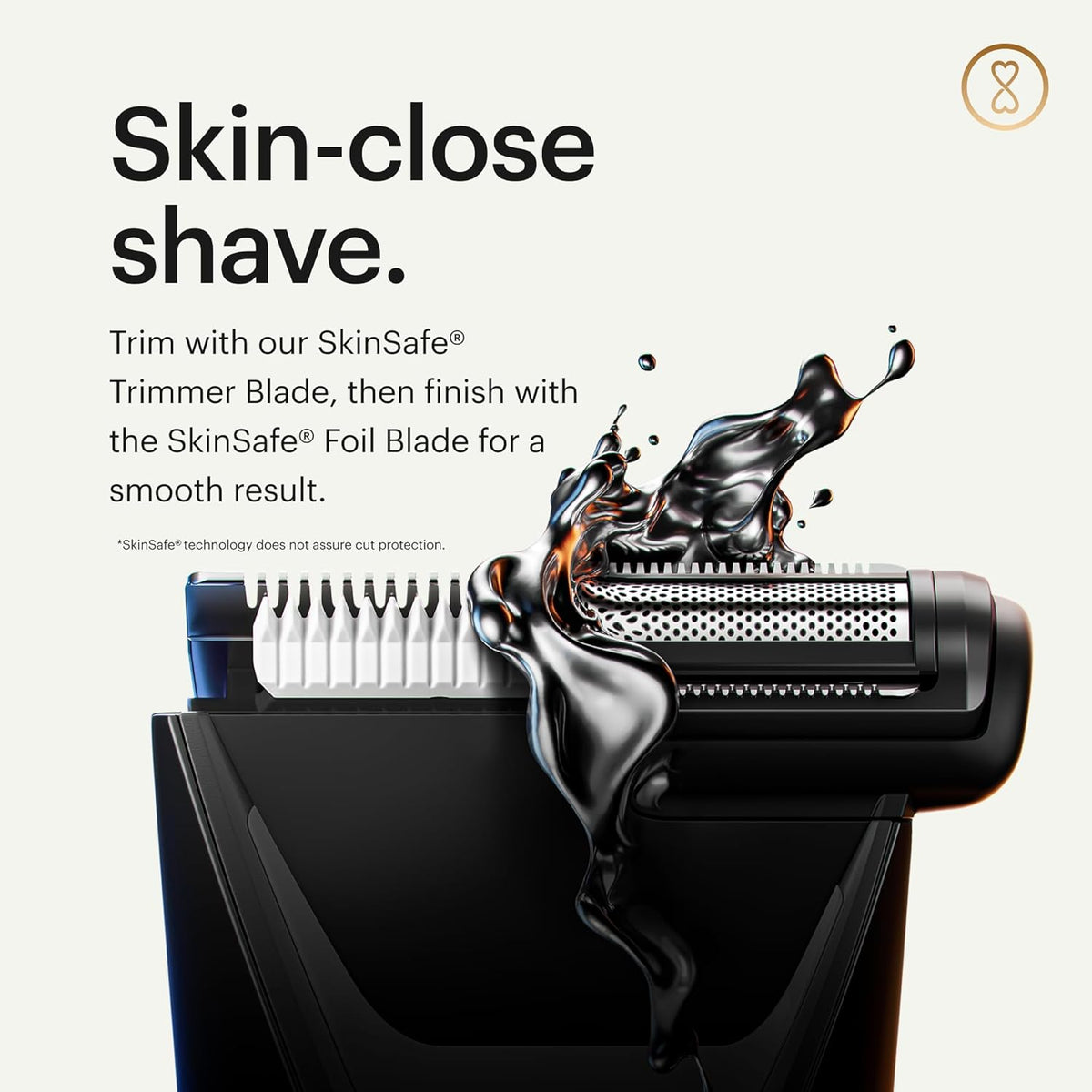 MANSCAPED® The Lawn Mower® 5.0 ULTRA Lies- en lichaamshaartrimmer – SkinSafe® -trimmer met twee koppen en foliemessen, waterdichte natte/droge trimmer, oplaadbaar via USB-C met reisetui