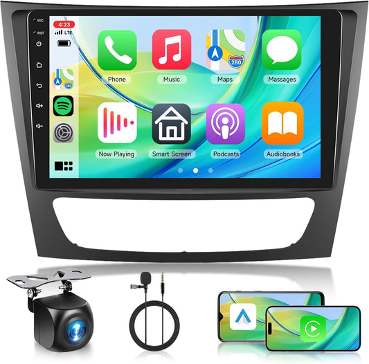 4G 64G 9" Android Autoradio voor Mercedes Benz E/G/CLK/CLS Class W209 W211 W219 W463 2002-2010 Wireless Carplay Radio met Android Auto Navi GPS Mirror Link Bluetooth FM/RDS/DAB/DVR/EQ/WiFi SWC