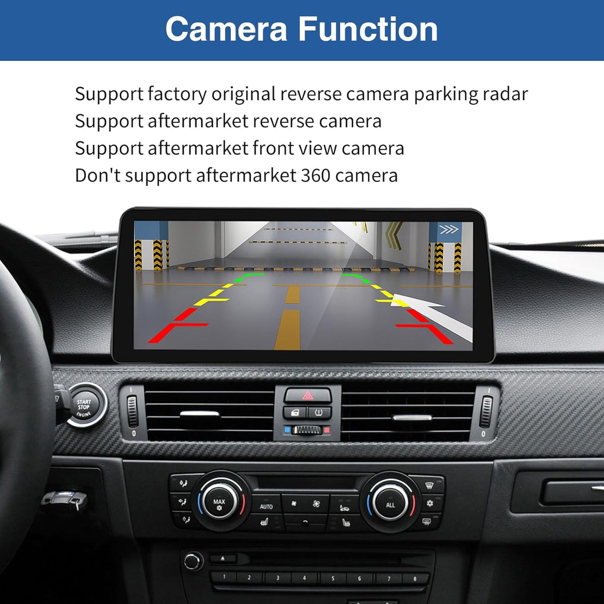 Road Top 12.3 Inch Autoradio Draadloze Carplay Android Auto Touchscreen voor BMW 3er E90/E91/E92/E93 2008-2013 Jaar met CIC Systeem, Car Stereo Multimedia Radio Ontvanger, Ondersteuning Mirrorlink