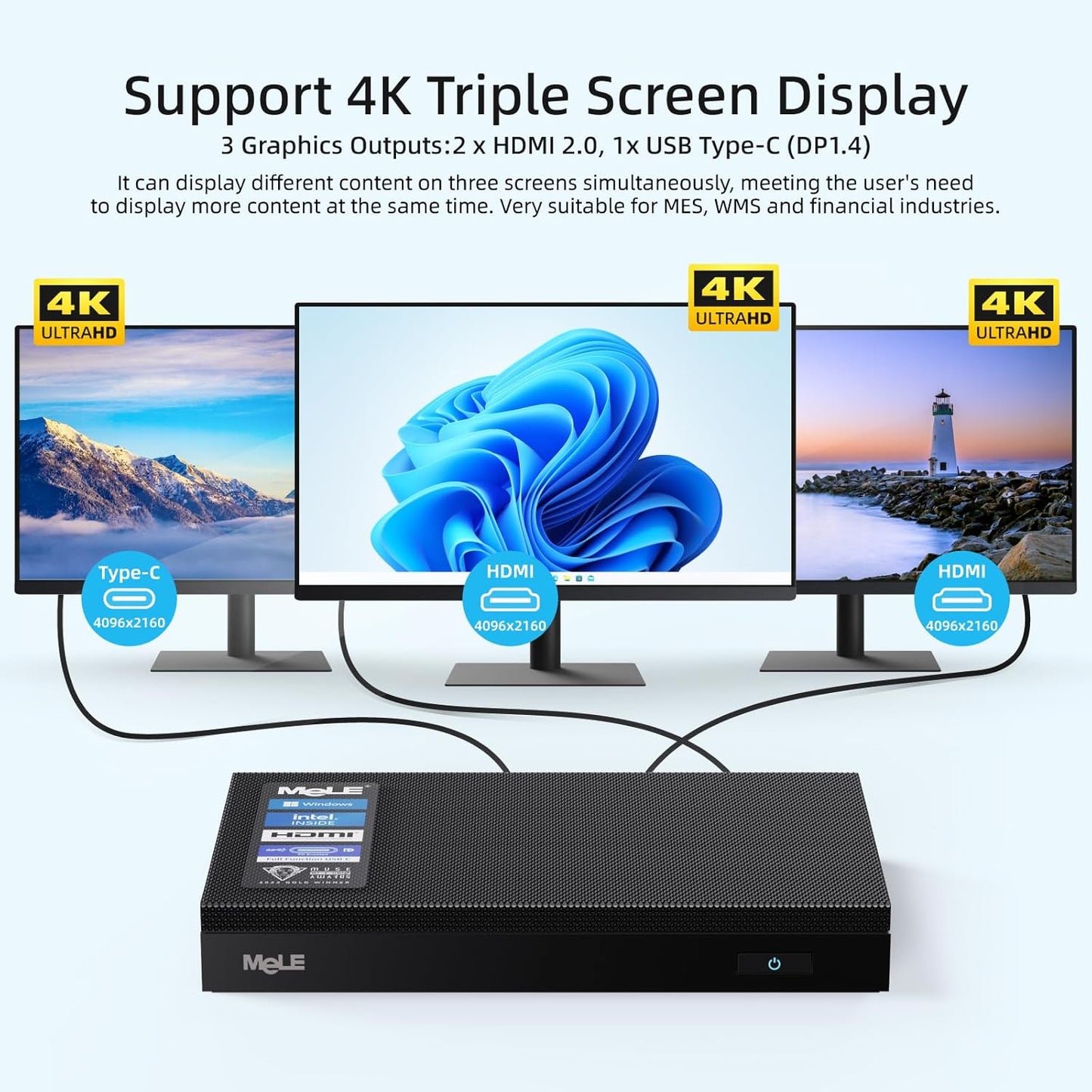 Mini PC – Mini Computer – Micro PC – Compact PC – Stille PC – Intel Celeron J4125 – 8GB RAM 512GB SSD – Fanless Geruisloos – Dubbele 4K HDMI-uitgangen