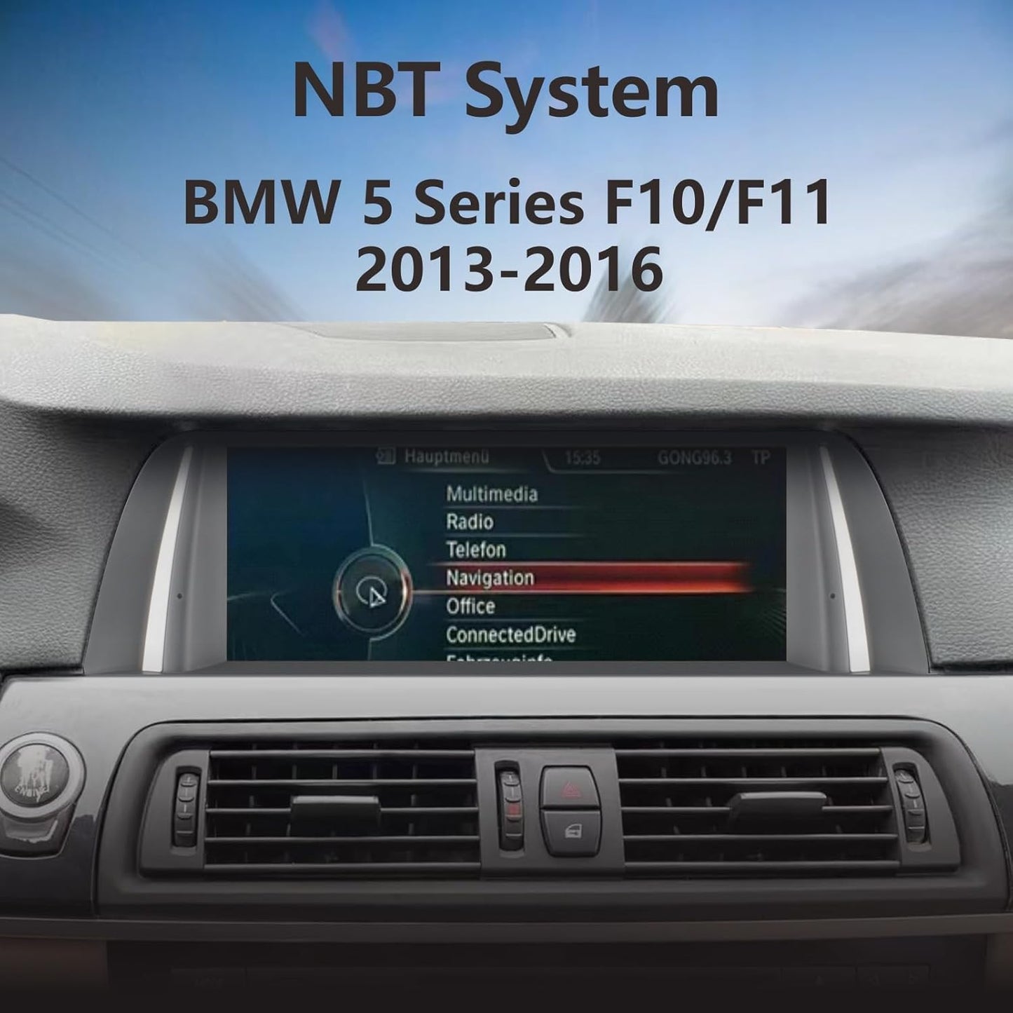 Navigatiesysteem – Autonavigatie – GPS – Touchscreen – Auto Scherm – HD Touchscreen – CarPlay & Android Auto – Geschikt voor BMW 5 Serie F10 F11 (2013-2016)