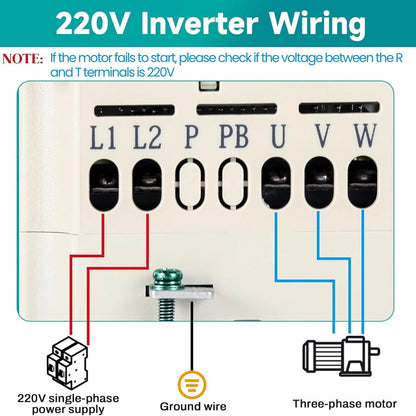 Jadeshay VFD-omvormer, 2,2 kW, 220 V, eenfasige naar driefasige converter, frequentieomvormer voor 2,2 kW motortoerentalregeling