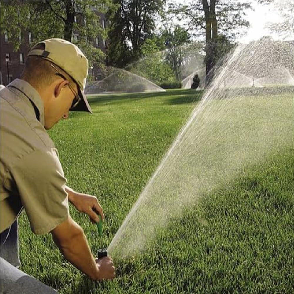 Suinga 5 x Rain Bird 5004 Plus sprinkler, bereik 7,6 tot 15,2 m, maakt het stoppen van de irrigatie van het sproeideksel, 3/4 inch schroefdraad, zwart