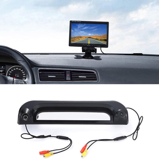 【Super dubbele lens】HD auto achteraanzicht remlicht achteruitrijsysteem in 3e remlicht met dubbele achteruitrijcamera, voor Citroën Jumper/FIAT Ducato/Van Wezel/Opel Movano/Peugeot Boxer (met 7-inch