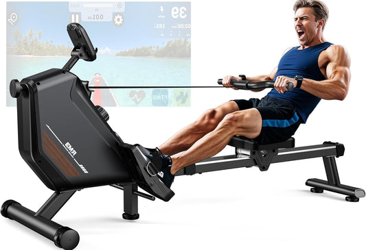 Roeitrainer – Roeimachine – Fitnessapparaat – Hometrainer – Magnetische Weerstand – Bluetooth Connectivity – Geluidsarm – 170 kg Belastbaar - QUORE