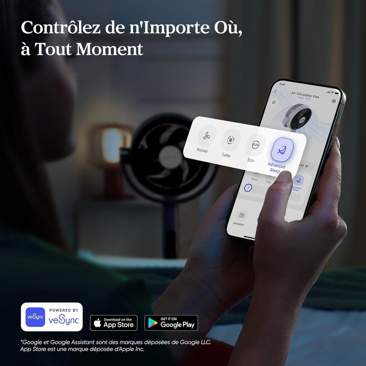 Intelligente Staande Ventilator – Ventilator – Vloerventilator – Koelventilator – Slaapkamerventilator – 20 dB Stil – WiFi App en Spraakbediening