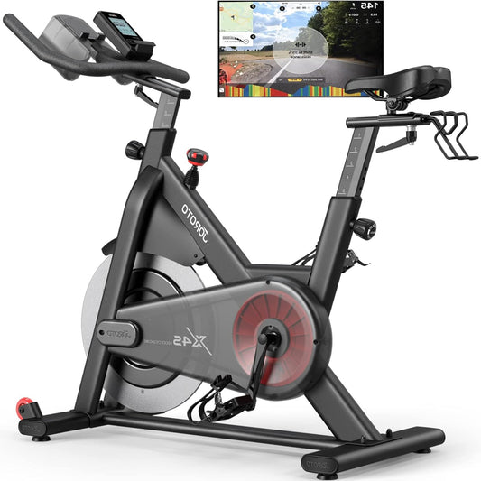 Hometrainer – Fitnessfiets – Spinningfiets – Indoor Bike – Trainingsfiets – Belastbaar Tot 150 kg – Magnetische Weerstand Met Bluetooth - QUORE
