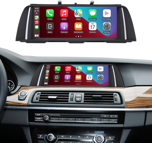 Ninetom 10,25" Apple CarPlay/Android Auto/Mirrorlink/GPS autoradio voor BMW 5-serie F10/F11 2012-2016 met NBT autoradio met touchscreen, auto-GPS-navigatie, ingebouwde DSP