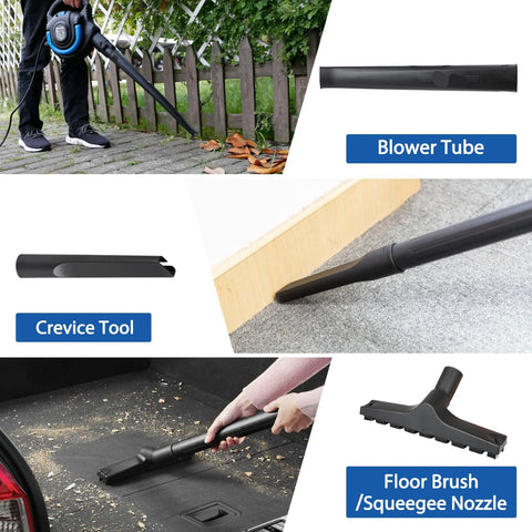Tapijtreiniger - Tapijtwassers - Nat-Droogstofzuigers - Multifunctionele Stofzuiger - met Accessoires - 3 Wisselfilters - Blaasfunctie - voor Huis - Garage - Auto - Tapijt - 1200W - 23L - 240V - Blauw