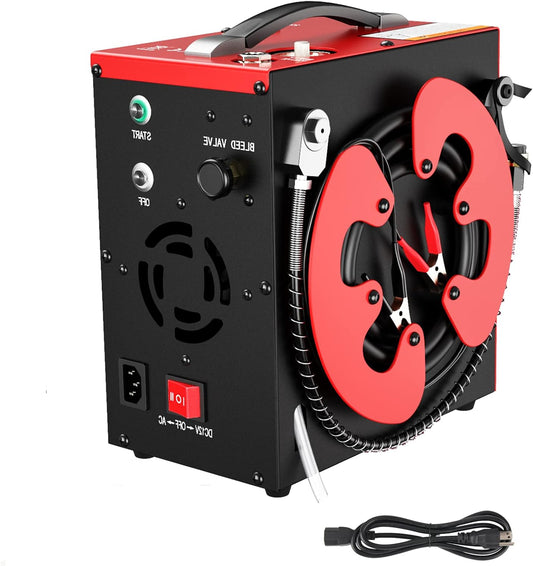 PCP Luchtcompressor – Luchtpomp – Compressor – Duikfles Vuller – Schietapparaat Pomp – Automatische Drukstop – Olievrij Met Water- En Oliefilter - QUORE