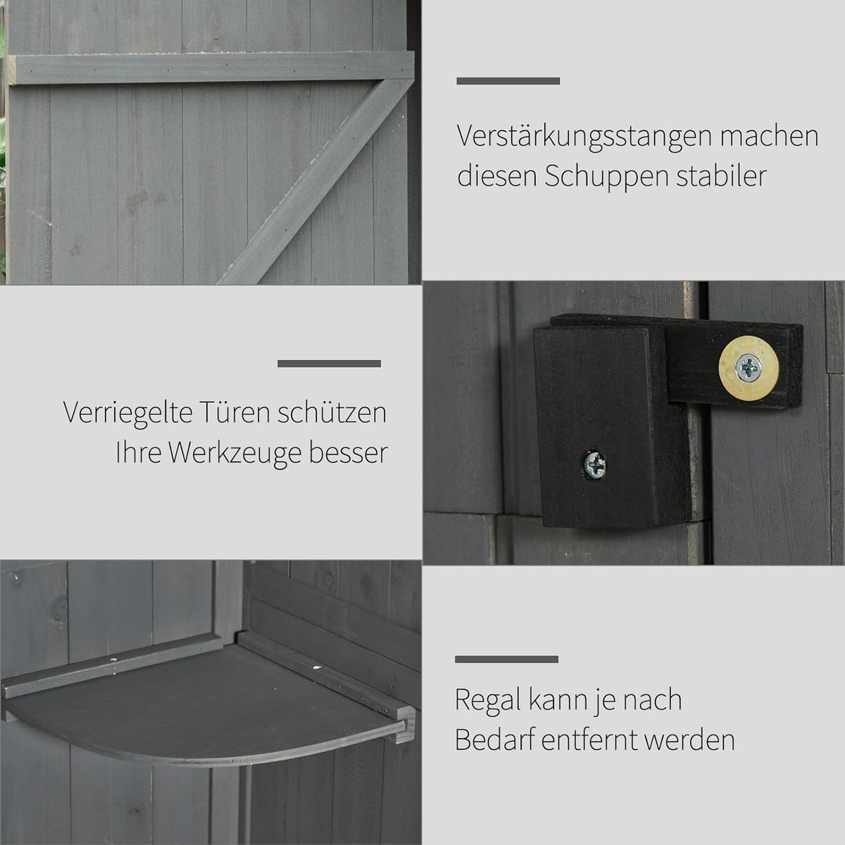 Tuinhuisje – Tuinschuur – Berging – Opberghuis – Houten Tuinkast – Waterbestendig Dennenhout – Raam Met Ventilatie – 77x54x179 cm