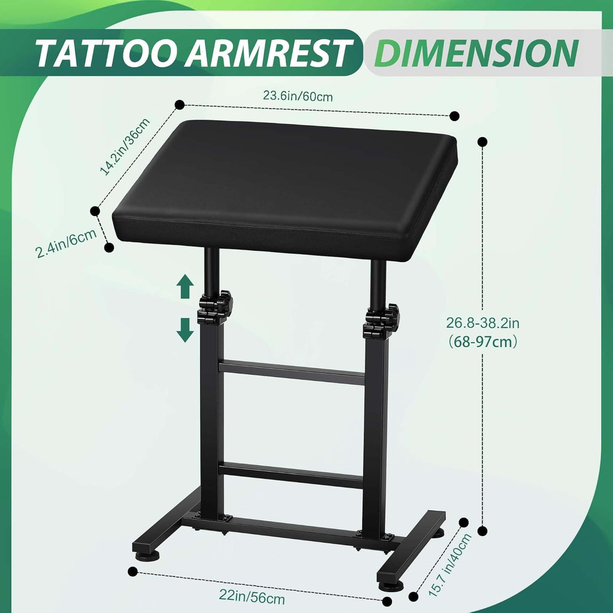 POARMEEY XXL Tattoo Armsteun Stand Professionele Tattoo Armsteun met Groot Zacht Kussen en Verstelbare Hoogte Hoek voor Studio