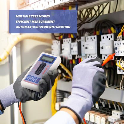 TSH‑06F Geïntegreerde Circuittester, IC-transistormeter Met 5V 3,3V AUTO-modi Gebruiksvriendelijke Transistormeter Voor Micro-elektronica-ingenieurs(Met klemmen)