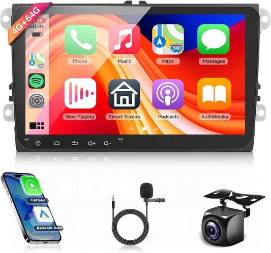 Android Autoradio 2 DIN – Car Radio – Multimedia Systeem – Navigatie Unit – Touchscreen Radio – 9 Inch Display – Android 15 – Wireless CarPlay & 4G Internet