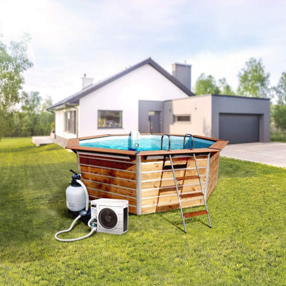 POOLEX Nano Action 3 POOLSTAR PC-Nano-A3 – warmtepomp voor kleine bovengrondse zwembaden – verbruik van 600 W – volume van de vijver van 10 tot 21 m³, wit