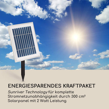 blumfeldt Liquitorre XL tuinfontein - waterornament, zonnefontein, pomp: 200 l/h / IPX8, zonnepaneel: 2 W / 300 cm², batterij tot 8 uur bedrijfstijd / 3,7 V / 2 Ah, LED-verlichting, polyresin