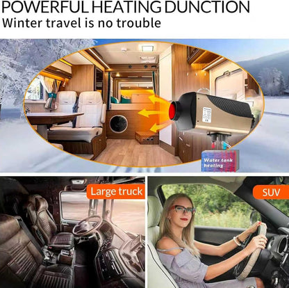 Standverwarming Diesel 7kW 24V – Dieselverwarming – Luchtverwarming – Waterverwarming – Motorvoorverwarming – Met LCD-Display – Automatische Temperatuurregeling