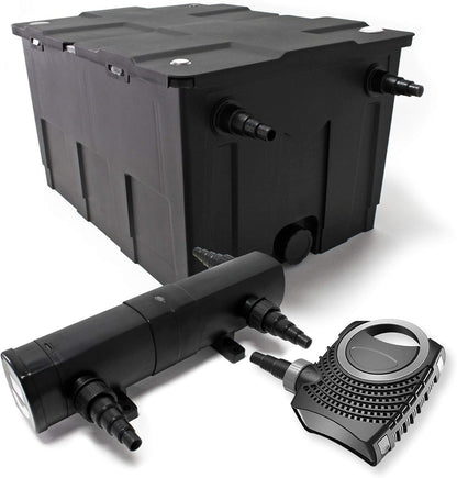 Set bio-vijverfilter set 60.000 l SuperEco vijverpomp 80 W UVC-unit 24W