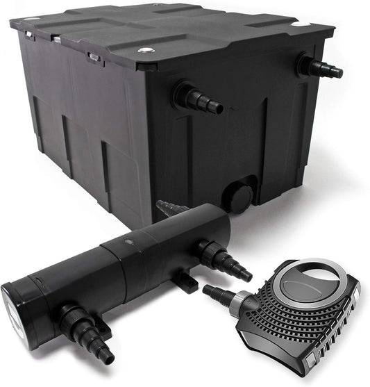 Set bio-vijverfilter set 60.000 l SuperEco vijverpomp 80 W UVC-unit 24W