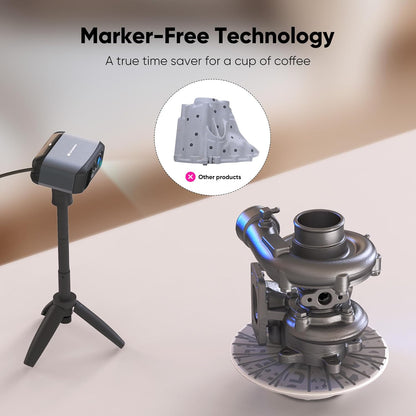 3D-mose-scanner voor 3D-printers met 0,03 mm nauwkeurigheid, 24-bits kleurencamera, scansnelheid van 10 fps, 3D-modelscanner met anti-vibratiescan, standaardpakket