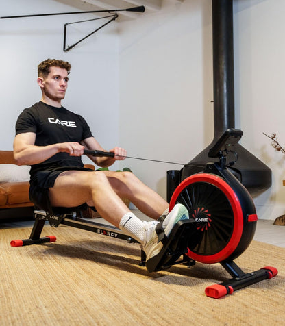 Care Fitness - Rowing machine - Elancy - Non-slip pedals - Silent magnetic brake - 16 resistance levels - 7 functions - QUORE