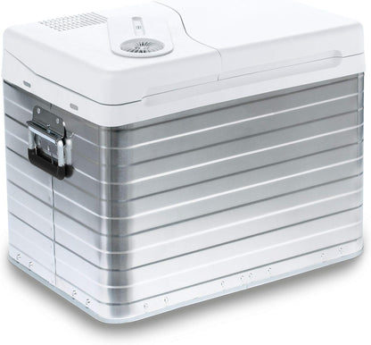 MOBICOOL MQ40A UK‑versie elektrische koelbox 39L – aluminium koelbox met 12/230V AC/DC, koelt tot 20°C onder omgeving – ideaal voor auto, kamperen & reizen