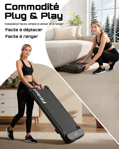 Walking Pad for Home and Office | Under Desk Treadmills Treadmill Machine Foldable Treadmill with Handle | Compact Walking Mat Inside 8Km/h treadmill - QUORE