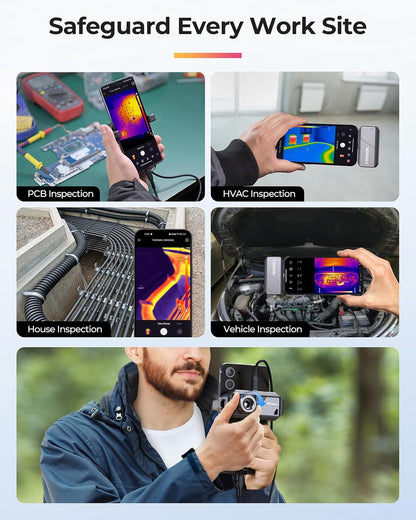 TOPDON TS001 Warmtebeeldcamera Android, 9 mm instelbare lens, observatiebereik 0,1 tot 500 m, 512 x 384 IR-resolutie, handmatig scherpstellen voor printplaten, ongedierteinspectie, outdoor, jacht