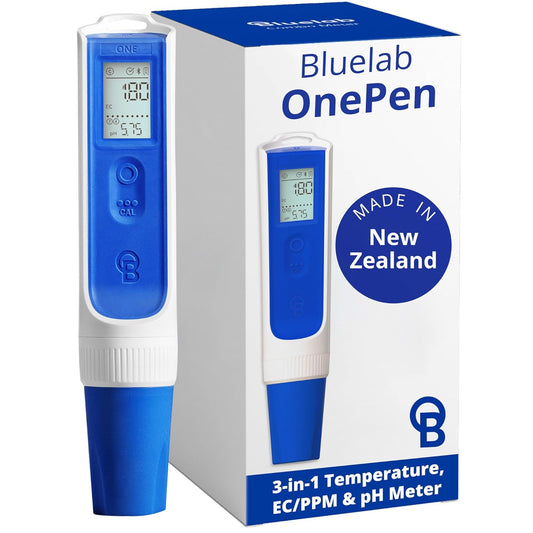 Bluelab OnePen - een 3-in-1 temperatuur-, EC/PPM- en pH-meter, bliksemsnelle meetwaarden - Bluetooth-gegevensuitwisseling & in-app-tracking - verwisselbare sonde