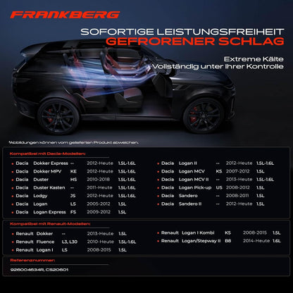 Frankberg Airconditioning airconditioning compressor compatibel met Dokker 2012-Heute Duster HS 2010-2018 Lodgy JS 2012-Heute Logan LS 2005-2012 Fluence L3 L30 2010-Vandaag Replace# 926004634R