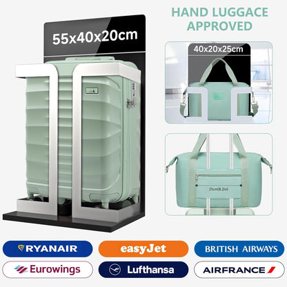 Sea choice 5-delige kofferset 20/24/28" ABS Reiskoffer Grote Capaciteit Trolley Handbagage met 1 Reistas en 1 Toilettas met TSA Slot YKK Rits 8 Spinner Wielen