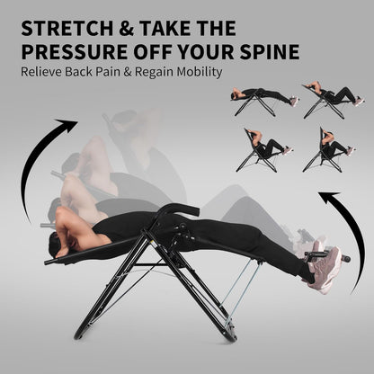 leikefitness Ab Oefening Stoel Core Versterking Lichtgewicht Opvouwbare Sport Buiktrainer Krachttraining Inversie Apparatuur (zwart)