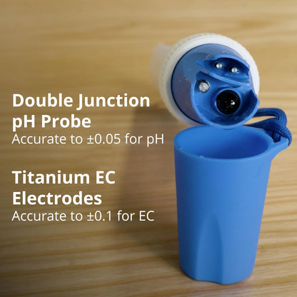 Bluelab OnePen - een 3-in-1 temperatuur-, EC/PPM- en pH-meter, bliksemsnelle meetwaarden - Bluetooth-gegevensuitwisseling & in-app-tracking - verwisselbare sonde