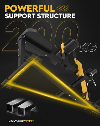 GUUG Calf Machine Road Traine Calf Stretcher Seated Leg Trainer for Home Strength Leg Trainer Leg Training Device Training Seated Calf Raise Machine Yellow - QUORE
