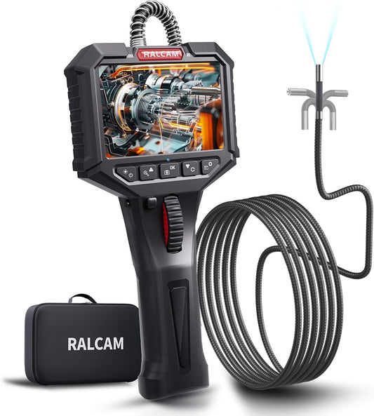 Ralcam Endoscoopcamera met licht, endoscoop, 6,2 mm, inspectiecamera, 3,5 inch, HD, 720P, buiscamera, camera's met 6 leds, IP67 waterdicht, 2 m halfharde kabel, telescopische camera, autogereedschap