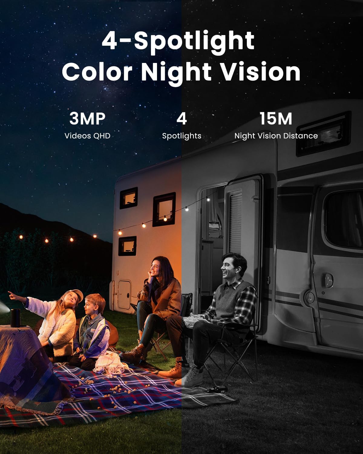 Draadloze 3G/4G LTE Beveiligingscamera – Buitencamera – Wifi-Loze Bewakingscamera – Zonnepaneel Camera – Batterijcamera – 2K Resolutie – PIR Humanoïde Detectie