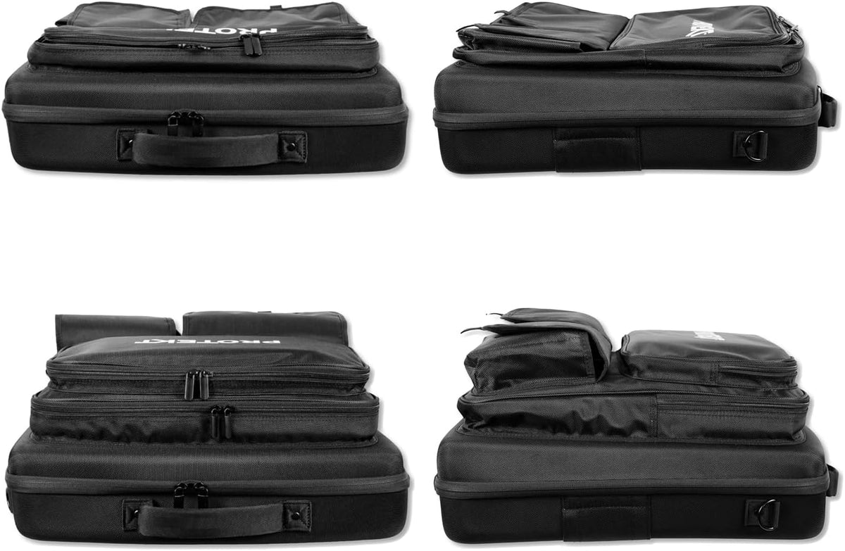 Protekt DJM-A9 EVA-tas van BA9P DJ-draagtas voor Pioneer Player - met 4 voorvakken voor laptop, hoofdtelefoon, kabels en essentiële accessoires, Zwart, 525 x 510 x 165 mm, DJ Mixer Tas