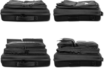 Protekt DJM-A9 EVA-tas van BA9P DJ-draagtas voor Pioneer Player - met 4 voorvakken voor laptop, hoofdtelefoon, kabels en essentiële accessoires, Zwart, 525 x 510 x 165 mm, DJ Mixer Tas