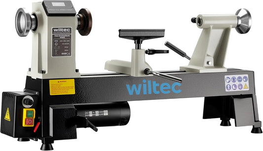 Wiltec houtdraaibank 550 W voor houtbewerking draaibank voor hout werkbank gereedschap variabele snelheid 650-3800 rpm 3 standen draaimachine houtmachine houtwerkbank
